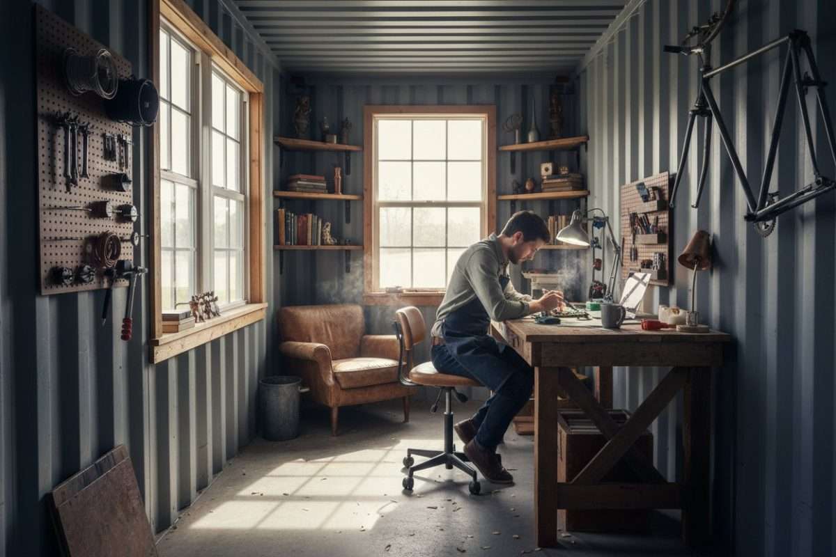 Aménagement container atelier : créez votre espace de travail