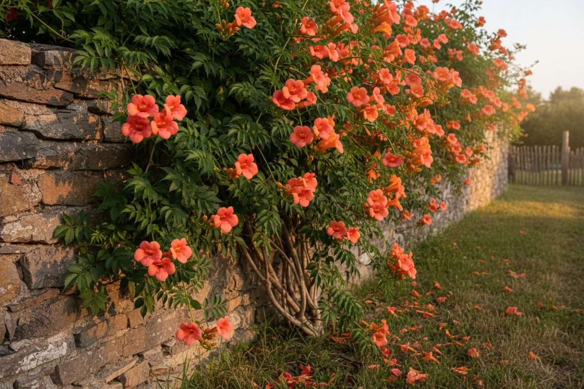 Trompette de Jéricho : une grimpante à fleur spectaculaire